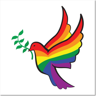 Rainbow Dove Posters and Art